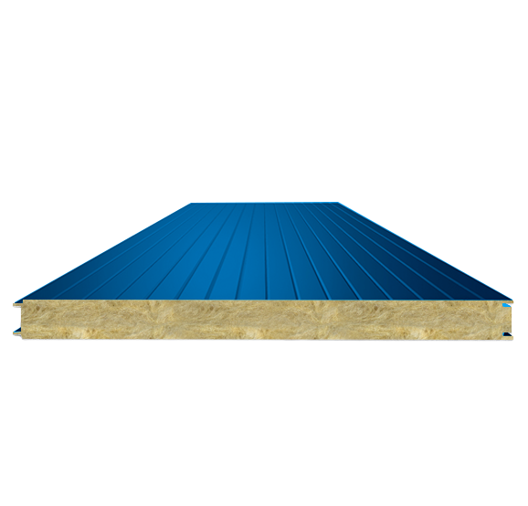 Сэндвич-панель стеновая с минеральной ватой 100 (0,45/0,45) василек 1000 мм
