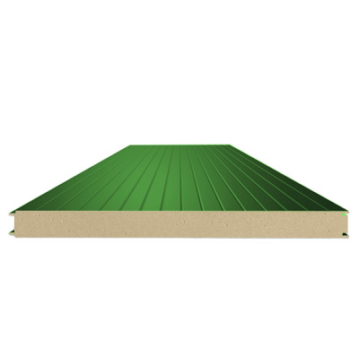 Сэндвич-панель стеновая ППУ 120 (0,5/0,5) светло-зеленый 1000 мм