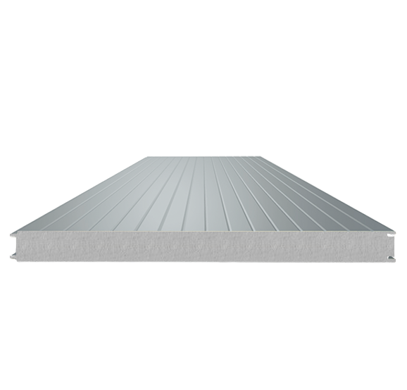 Сэндвич-панель стеновая ПИР 100 (0,5/0,5) светло-серый 1000 мм