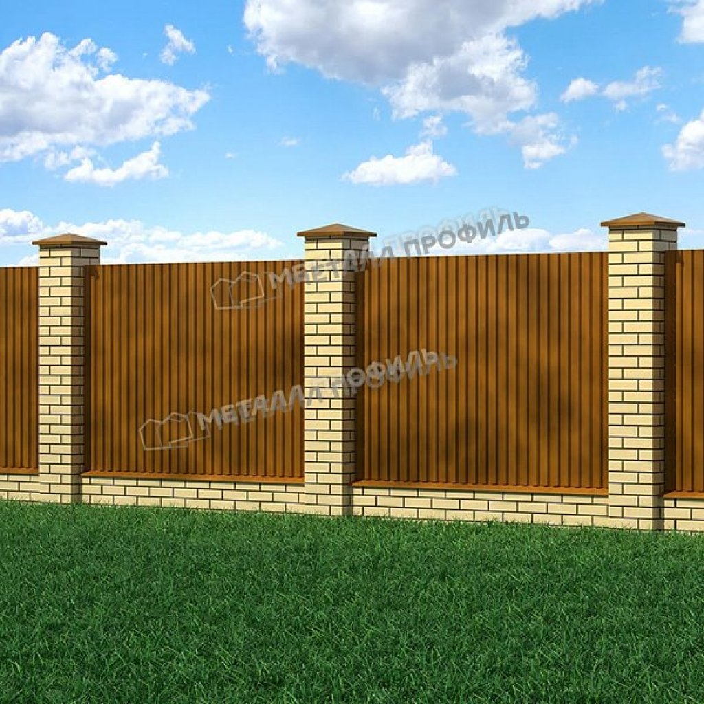 Профлист С21 B КЛМА-02 0.5 RAL anticato терракотовый