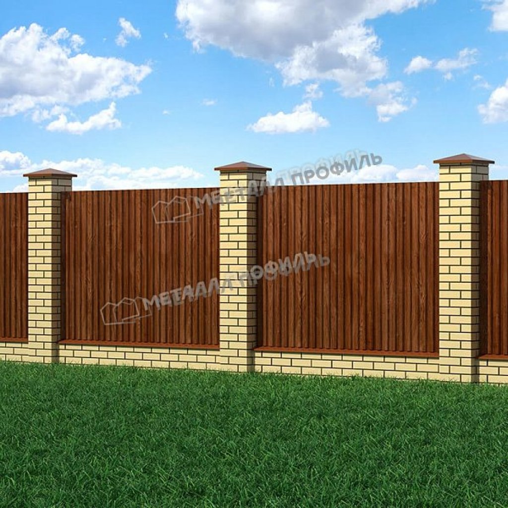 Профлист С21 A ECOSTEEL-01 0.5 RAL морёный дуб