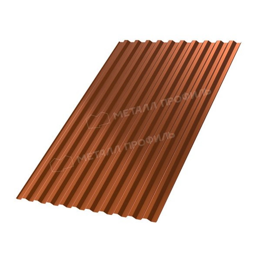 Профлист С21 B AGNETA Д-03 0.5 двухсторонний RAL copper медный/медный