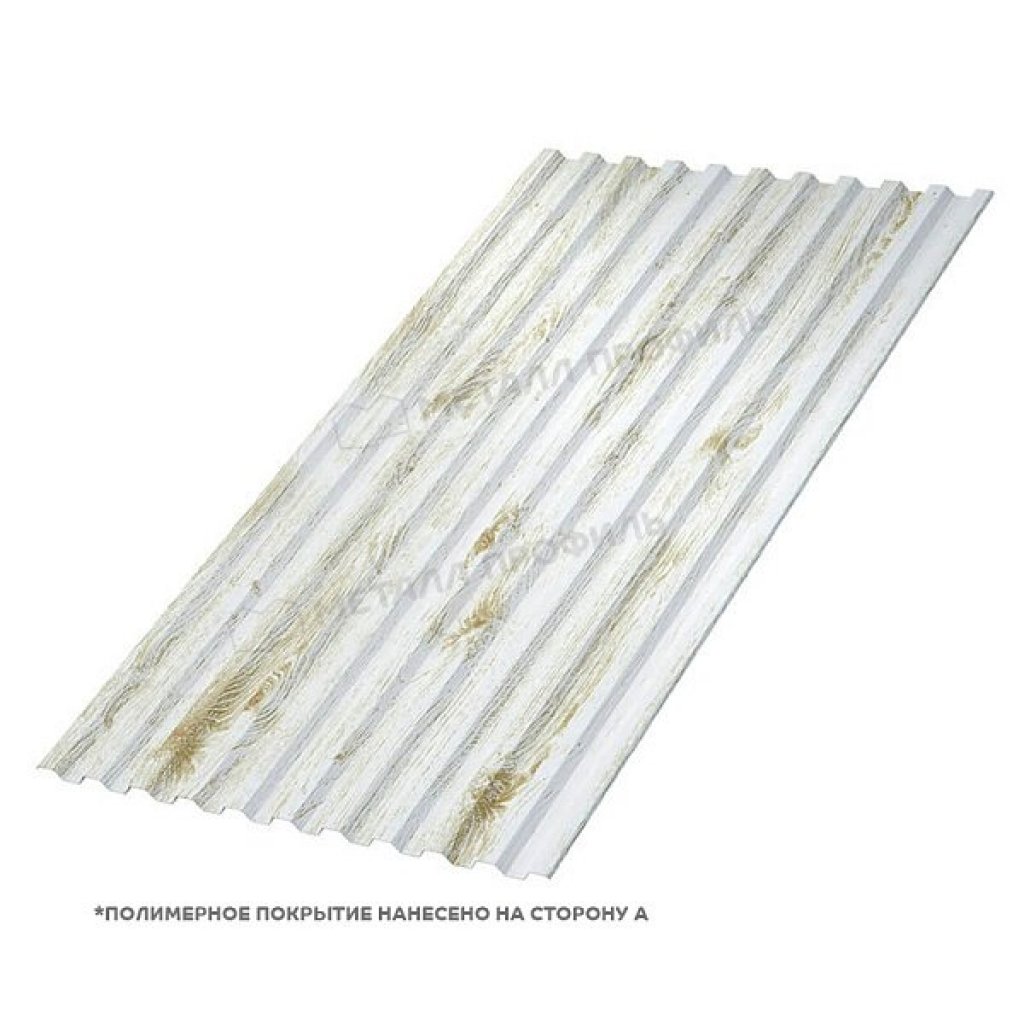 Профлист С21 B ECOSTEEL MA-01 0.5 RAL белёный дуб
