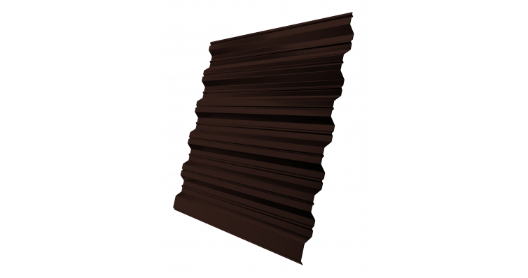 Профнастил HC35R 0,5 GreenCoat Pural Matt RR 887 шоколадно-коричневый (RAL 8017 шоколад)