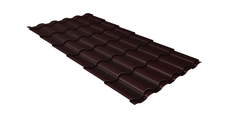 Металлочерепица кредо GL 0,5 Polydexter Matt RAL 8017 шоколад