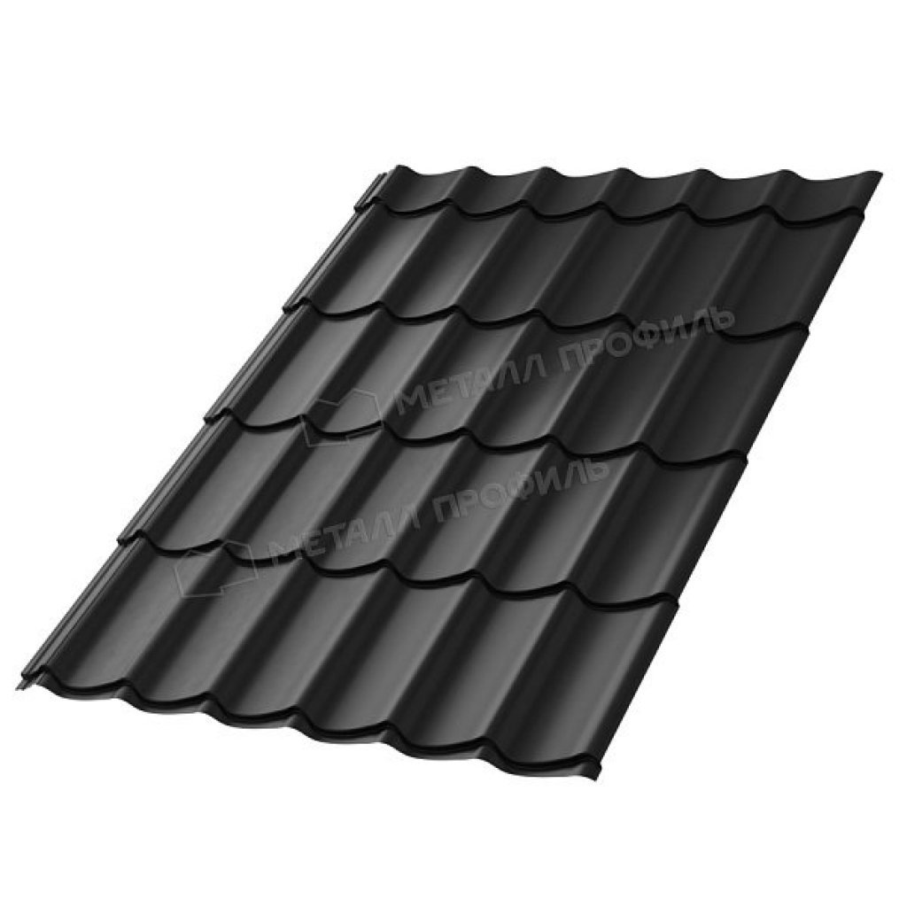 Металлочерепица Ламонтерра PURMAN-20 RAL 9005 Черный темный 0.5