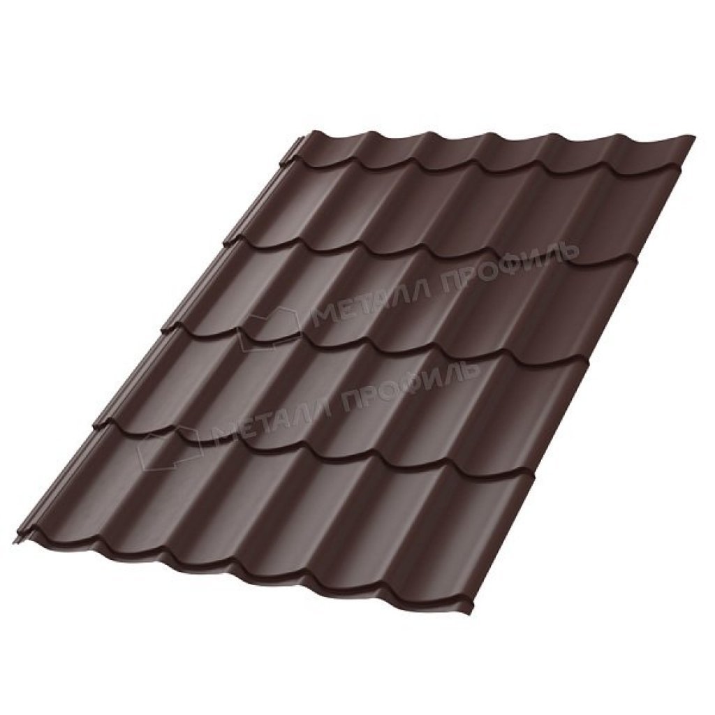 Металлочерепица Ламонтерра PURETAN-20 RAL RR32 Темно-коричневый 0.5