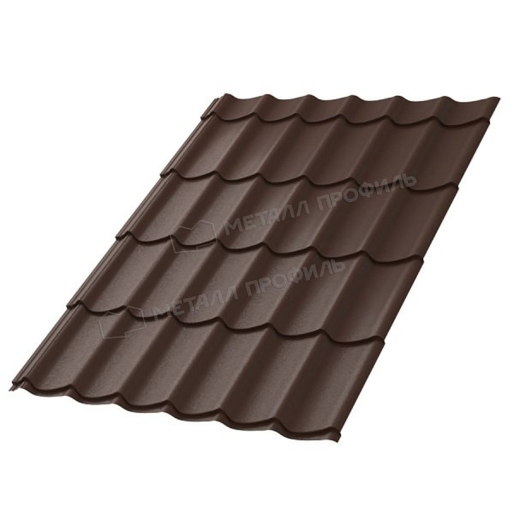 Металлочерепица Ламонтерра VALORI-20 RAL Brown Коричневый 0.5