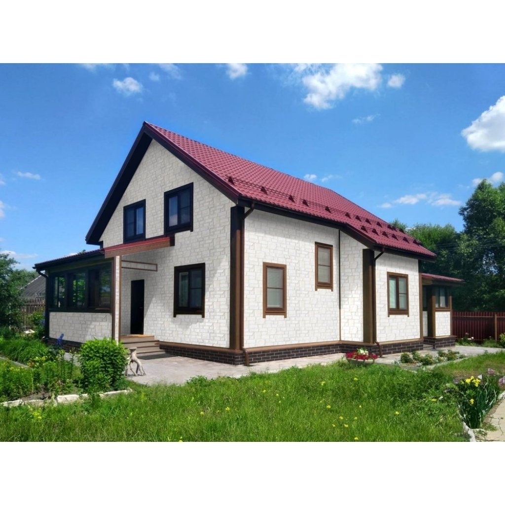 Металлочерепица "Классик" ("Classic") в01 0,5 Сатин RAL 3005 красное вино