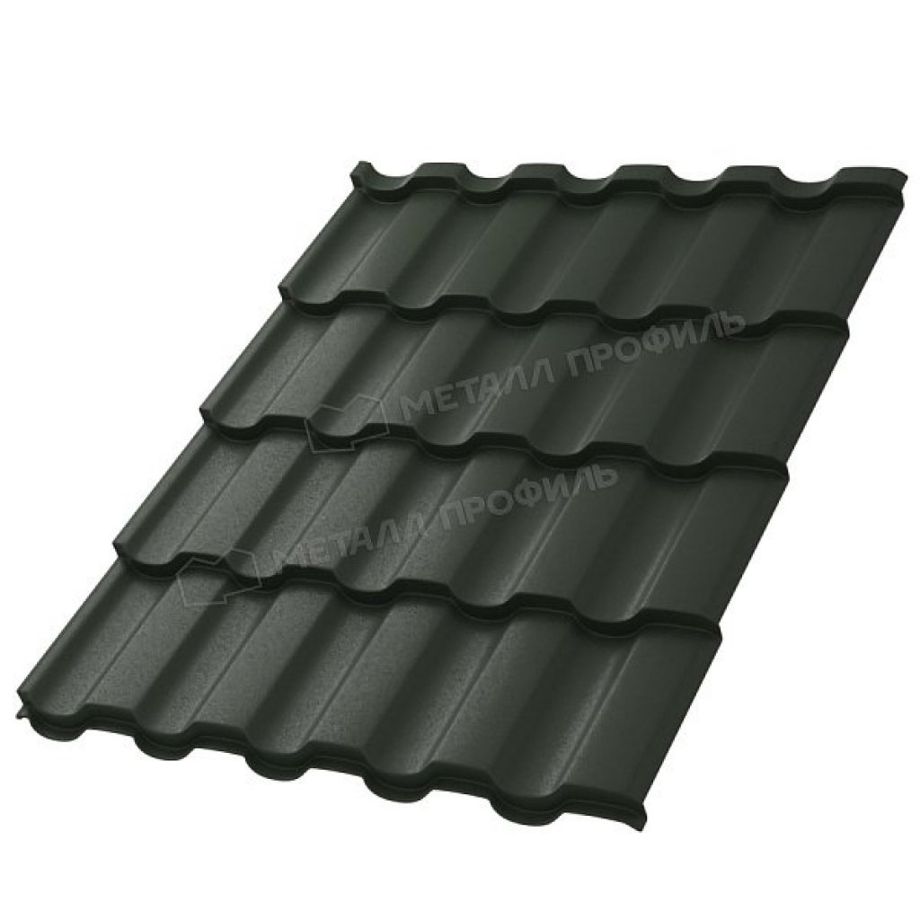 Металлочерепица Монтекристо-M VikingMP E-20 RAL 6007 Бутылочно-зеленый 0.5