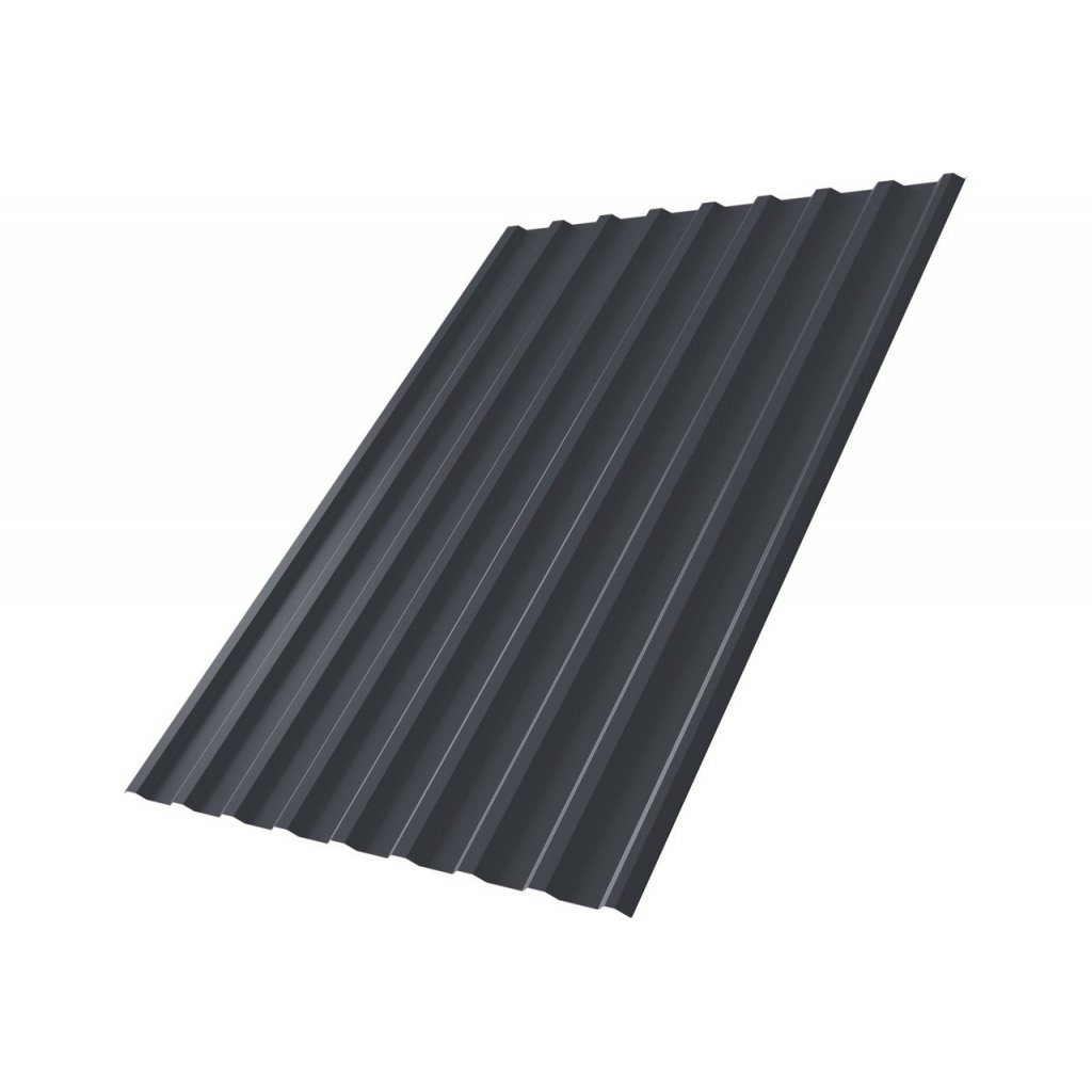 Профнастил С20R 0,4 ПЭ двухсторонний RAL 7024 мокрый асфальт