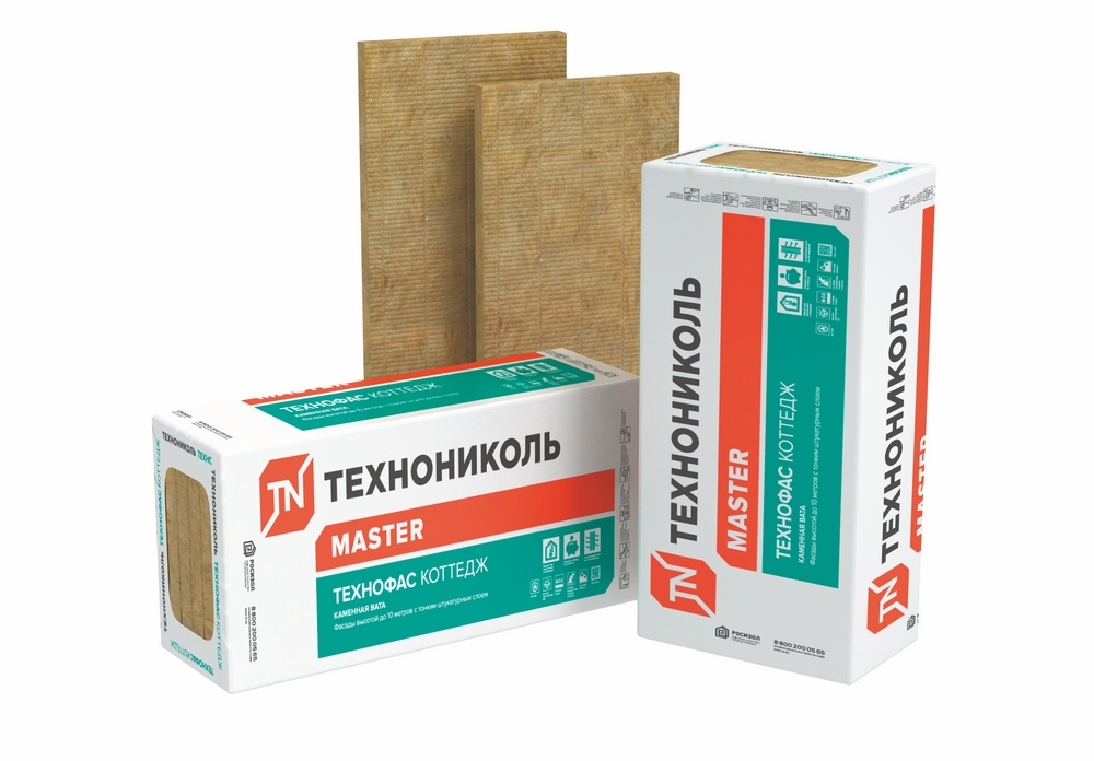 Утеплитель ТЕХНОФас Коттедж 1200x600x50 мм