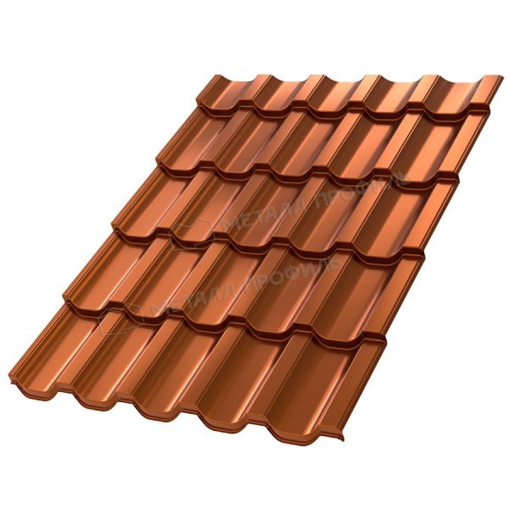Металлочерепица Трамонтана-S AGNETA-03 RAL Copper Copper|Copper Медный|Медный 0.5