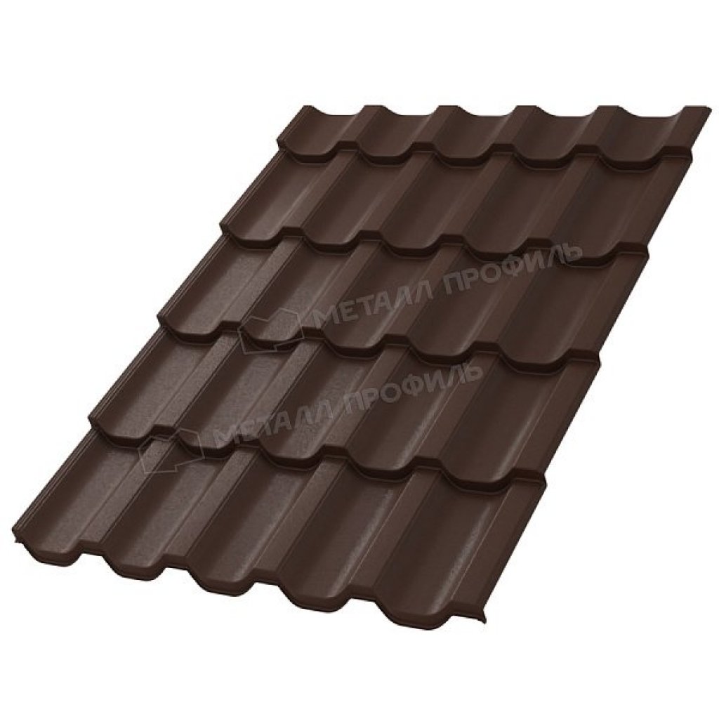 Металлочерепица Трамонтана-X VALORI-20 RAL Brown Коричневый 0.5