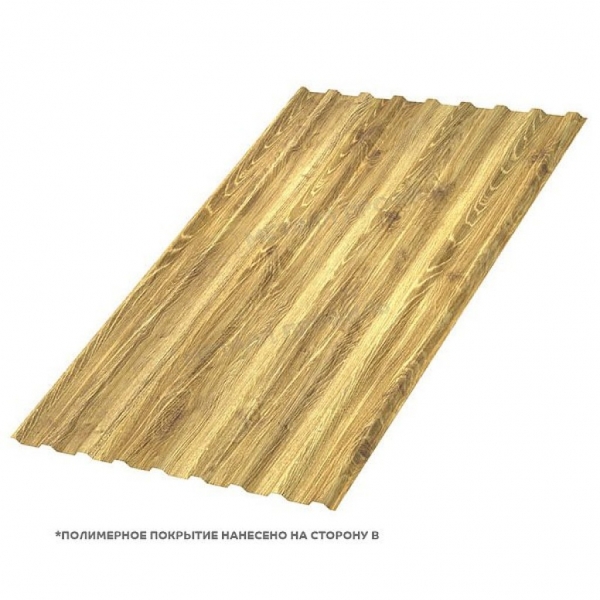 Профлист МП20 R ECOSTEEL T Д-01 0.5 двухсторонний RAL золотой дуб