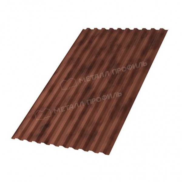 Профлист С21 B КЛМА-02 0.5 RAL anticato терракотовый