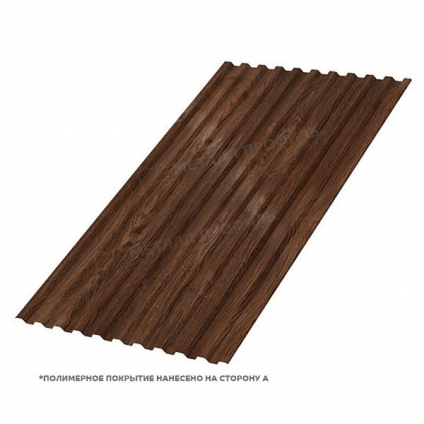 Профлист С21 B ECOSTEEL MA Д-01 0.5 двухсторонний RAL морёный дуб