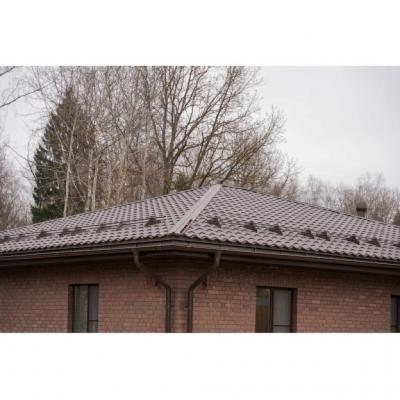 Металлочерепица "Камея" ("Kamea") в01 0,5 Rooftop Бархат RR 32 темно-коричневый