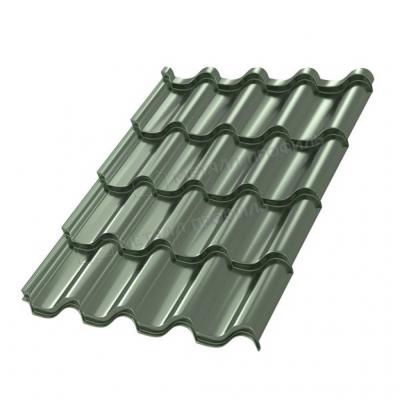 Металлочерепица Монтерроса-XL PURMAN-20 RAL Tourmalin Светло-зеленый металлик 0.5