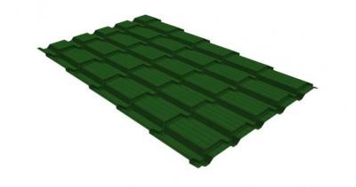 Металлочерепица квадро 0,45 PE RAL 6002 лиственно-зеленый