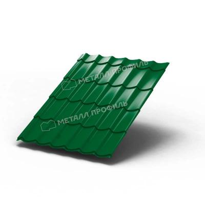 Металлочерепица Супермонтеррей Полиэстер Стандарт RAL 6002 Зеленый лист